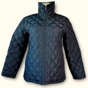 Unlisted Kenneth Cole Down Feather Zip Up Puffer Jacket Quilted Women XL Black